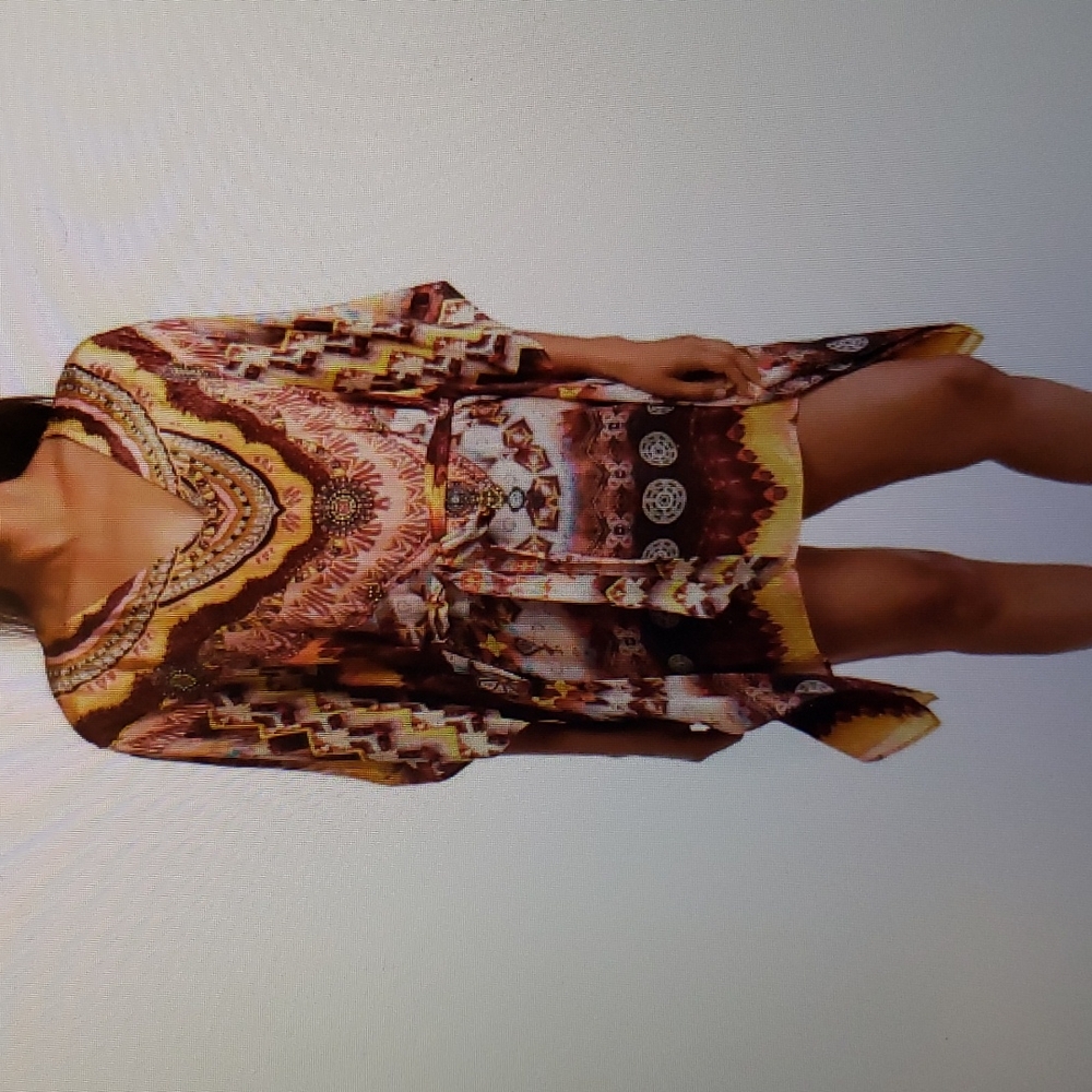 Shahida parides short kaftan dress tunic Coachella